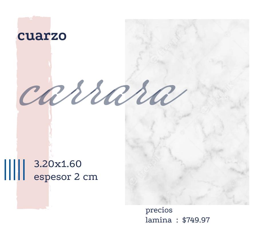 Cuarzo blanco carrara
