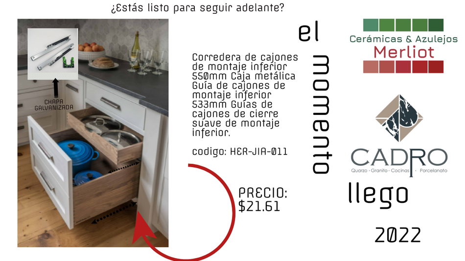 Correderas luxury  cajon metalico luxory  y canto oculto cierre suave
